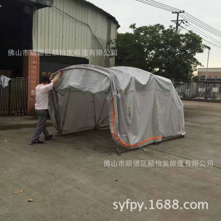 阳篷、雨篷-半自动移动车库伸缩移动车棚简易