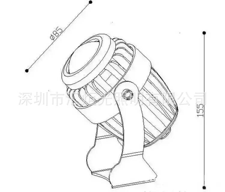 一束光射灯led聚光灯远程投射灯3w一线天红光绿光蓝光led投射灯