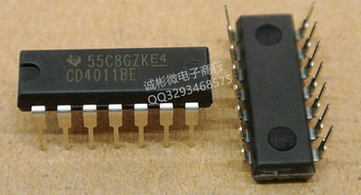 cd4011be,cd4011 cd4011 cd4011be 直插dip-14 四2输入端或非门 全新现货咨询客服