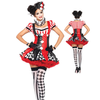 8389# 马戏团小丑服装 万圣节制服 化妆舞会表演服装