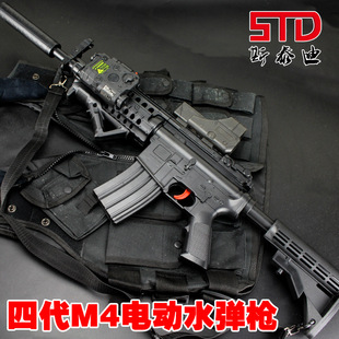 新款预售斯泰迪CS-213电动连发水弹枪射程30米第四代M4枪王吸水弹