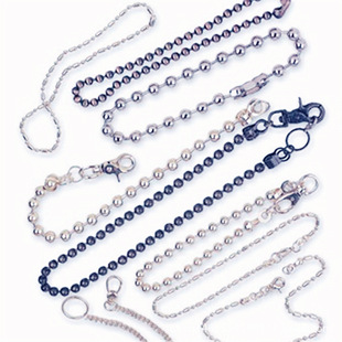 厂家直销 金属玻珠链 圆珠链 吊牌珠链环保电镀无镍 饰品链条