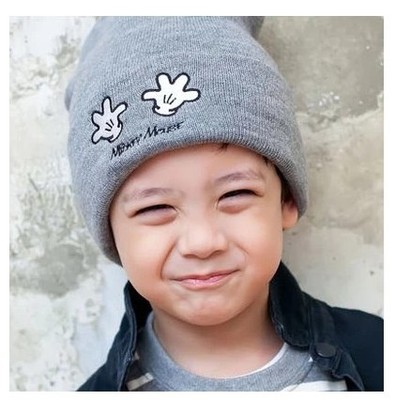 批发采购帽子-韩版新款手掌米奇耳朵宝宝套头