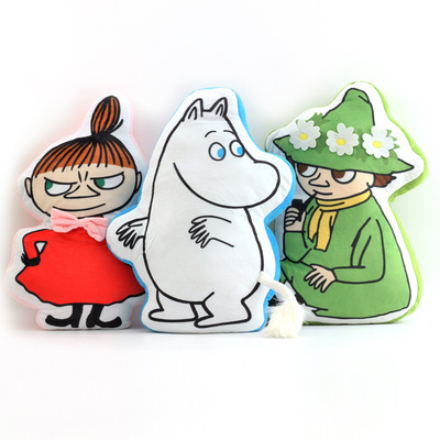 moomin姆明 亚美littlymy史力奇公仔立体造型抱枕靠枕车靠垫娃娃