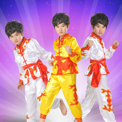 儿童武术服 表演服装六一儿童节演出太极表演 中国功夫 一件代发