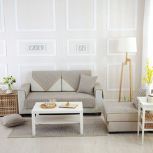 Vatican sofa vải đệm ghế sofa đệm trang trí nội thất mềm vải bàn cờ màu đen và màu trắng hình chữ vạn cửa hàng nhà máy khăn Đệm / sofa đệm