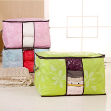 Túi lá chăn chăn đầy màu sắc mới quilt phần dày hơn có thể có màu xanh cửa sổ túi Hộp lưu trữ