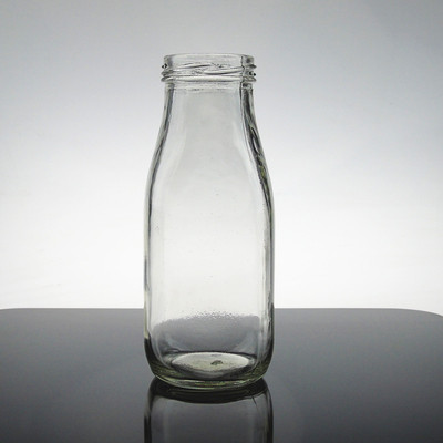 特价批发 350ml无铅酸奶瓶 牛奶瓶 透明玻璃瓶 含木塞/塑料盖