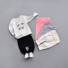 Quần áo trẻ em Hàn Quốc bé gái quần nơ lớn mông bé cotton quần bé dễ thương pp quần C31J41 Quần PP