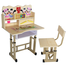 Bàn làm việc trực tiếp cho trẻ em Bộ bàn ghế mẫu giáo có thể được nâng lên và hạ xuống Bàn viết hoạt hình Bàn ghế học