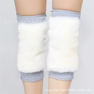 羊毛护膝厂家直销  皮毛一体护膝 护腰  冬季保暖防寒春羊毛护膝