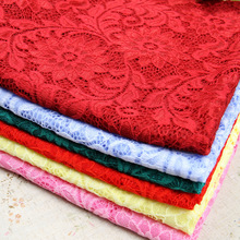 Mới mùa thu nylon căng đan jacquard vải vải lớn màu đỏ thời trang vải phụ nữ Dệt kim jacquard
