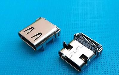 usb 3.1 type-c 母座 4个插板固定脚 24p-12p插板12p贴板 双面插