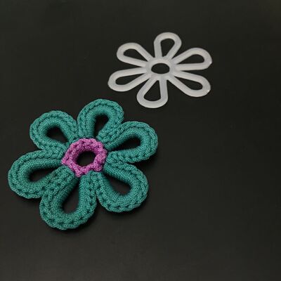 钩包线菊花塑料花瓣/六角花/diy手工勾包/空心线编织包包材料批发