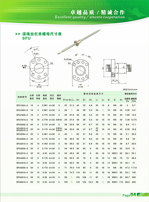 精密滚珠丝杆副 机床滚珠丝杠副 sfu1605 含螺母 tbi 丝杆