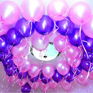 彩色加厚珠光气球 婚礼生日派对结婚庆婚房装饰气球 渲染气氛气球
