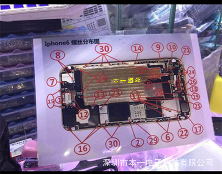 适用于苹果6代系列螺丝 iphone6splus主板屏幕螺丝 散装按号码卖