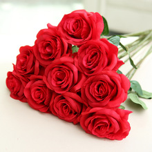 Hoa hồng cao cấp mô phỏng đơn 绢 vải mô phỏng hoa trang trí đám cưới kỹ thuật trang trí mềm bán buôn nhà máy bán hàng trực tiếp Nhà máy mô phỏng