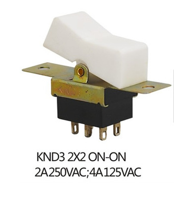 (厂家直销)knd3 2x2 钮子开关 翘板开关 拨动开关 六脚两档