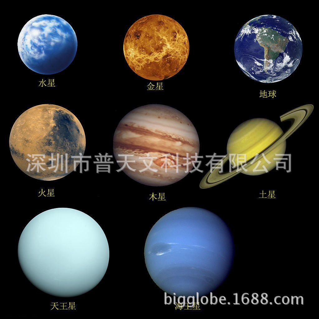 太阳系九大行星模型 可定制内发光自转公转以及语音播放功能