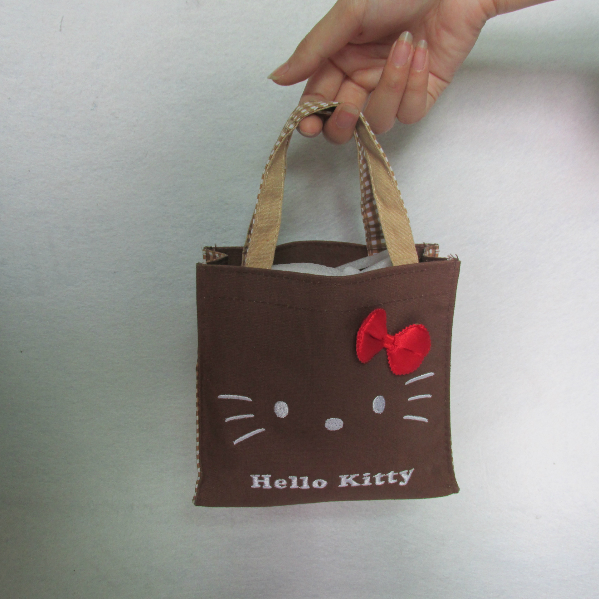 hello kitty小布袋批发 手提帆布礼品袋子定做 定制logo