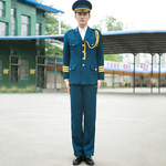 演出服空军礼服 学校仪仗队升旗手礼服军队演出服装 蓝色军装