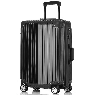 直销万向轮拉杆旅行箱登机箱电脑箱女铝框20 24 26寸行李箱拉链箱