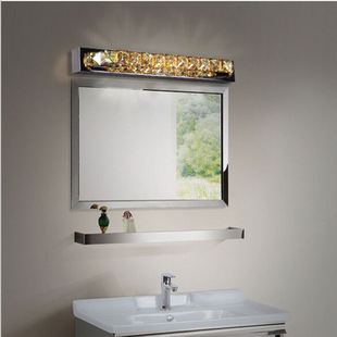 简约现代长方块LED水晶镜前灯新款浴室卫生间镜灯壁灯镜柜化妆灯