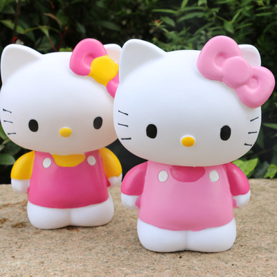 淘宝热销大号创意可爱hello kitty不怕摔存钱罐kt猫搪胶储蓄罐