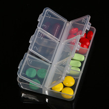 Một tuần hộp thuốc cầm tay Mini trong suốt hộp thuốc nhỏ 6 hộp thuốc du lịch lưới nhựa hộp nhựa tùy chỉnh Hộp lưu trữ