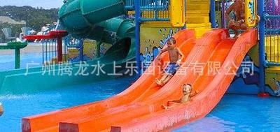 厂家直销水上乐园设备儿童双滑梯双滑道儿童水滑梯 水上游乐设备