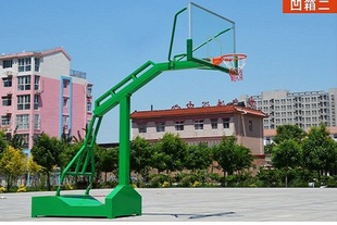 标准成人篮球架户外移动专业室外可升降钢化玻璃篮板学校比赛用