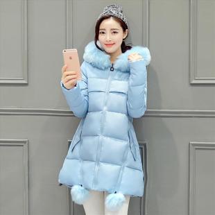 【实拍】2016新款韩版大码女装中长羽绒棉衣女加厚孕妇外套