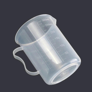 厂家直销 塑料带刻度量杯 300ml塑料量筒 高透明量杯