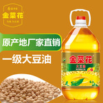 金菜花大豆油一级精炼压榨餐饮食用粮油厂家直销经销批发代发商5l
