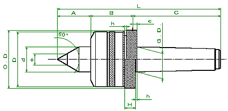 日本ktec机床附件顶尖,顶针 尾座顶针nur-no.3