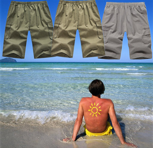 夏季男士休闲裤 中年宽松短裤阿里巴巴批发男装沙滩裤地摊货源