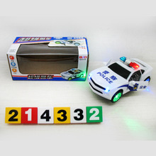 301C chiếu sáng mô phỏng cửa điện mở xe cảnh sát giáo dục trẻ em giáo dục sớm đồ chơi xe bán buôn nóng bán Đồ chơi xe điện