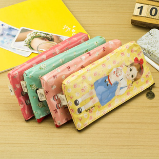 洋娃娃笔袋 多功能pvc笔袋 创意韩国女孩文具袋笔帘大容量文具盒