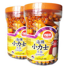 Hàn Quốc nhập khẩu thực phẩm cho trẻ sơ sinh Haizi xúc xích cá Lux nhỏ 10 g * 100 gốc FCL 6 thùng bán buôn Cá ăn vặt