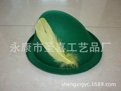 供应 尖顶啤酒帽子 德国啤酒节帽 尖帽 绿色帽子 啤酒广告帽