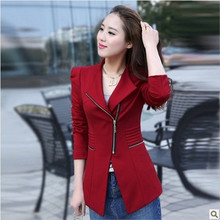 Xuân 2018 nữ mới phiên bản Hàn Quốc của khóa kéo Slim phần dài phù hợp với áo khoác nữ Bộ đồ nhỏ