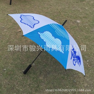高质量数码喷绘热转印23寸创意时尚自动开直杆高尔夫伞订制logo