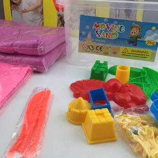厂家直销  跑江湖太空沙儿童玩具 魔力沙游乐场 太空彩沙城堡模具