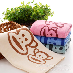 新品促销300g/㎡超细纤维印花毛巾美容美发专用柔软超细纤维毛巾