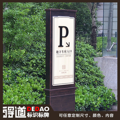 房产小区索引指示标识标牌/导视立牌/不锈钢仿古铜特效/特价定制