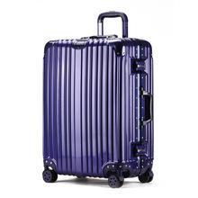 Vỏ xe đẩy đầy đủ màu sắc khung nhôm hành lý 20 inch Hộp du lịch 24 inch Vali nóng