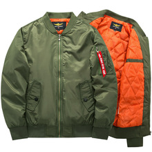 Áo khoác nam mùa thu đông có kích thước lớn thể thao và áo khoác cotton giải trí cổ áo Không quân số 1 MA01 phù hợp với phi công 6XL Áo bông