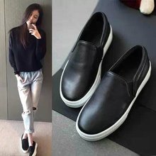 Giày nữ Fu Fu mùa xuân và mùa thu màu rắn giày thông thường Giày đế bằng Hàn Quốc Giày lười màu đen thủy triều giày nông sinh Giày đế bệt nữ