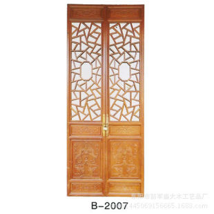 东阳木雕 仿古门窗 实木门 尺寸订制 样式自选 价格另议B-2007